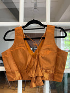 Deep Copper Banarasi Blouse