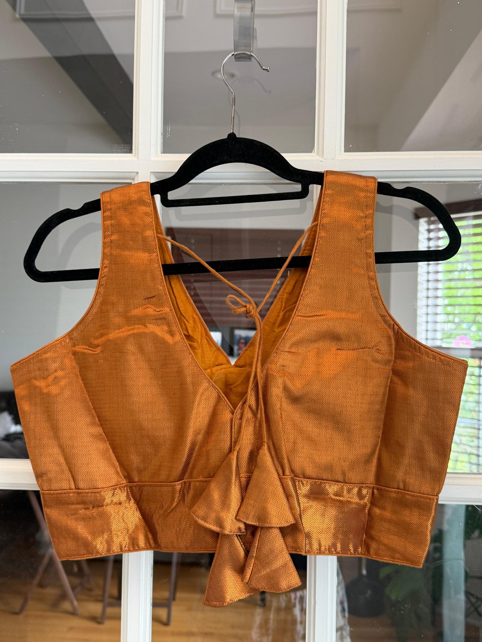 Deep Copper Banarasi Blouse