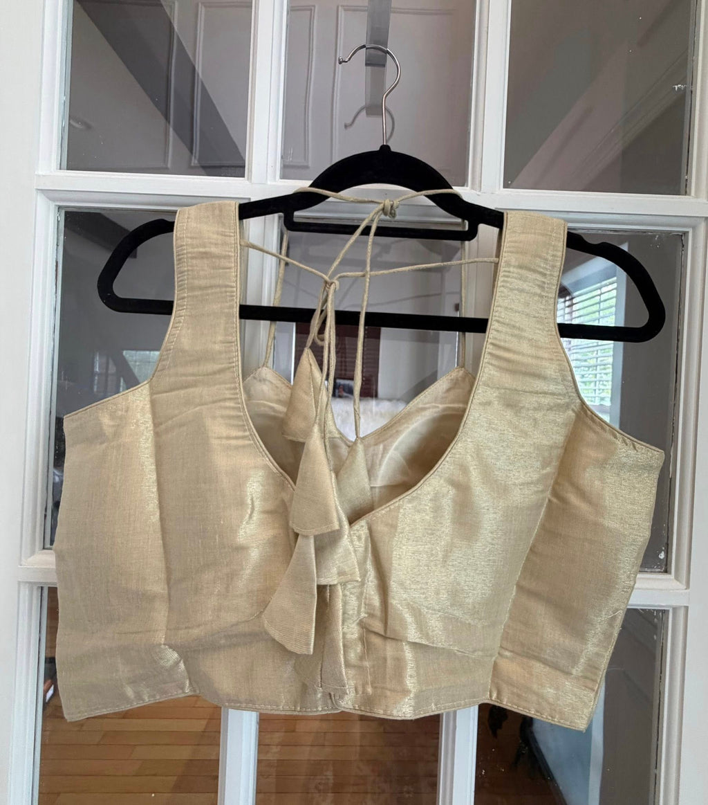 Double Tie Banarasi Blouse