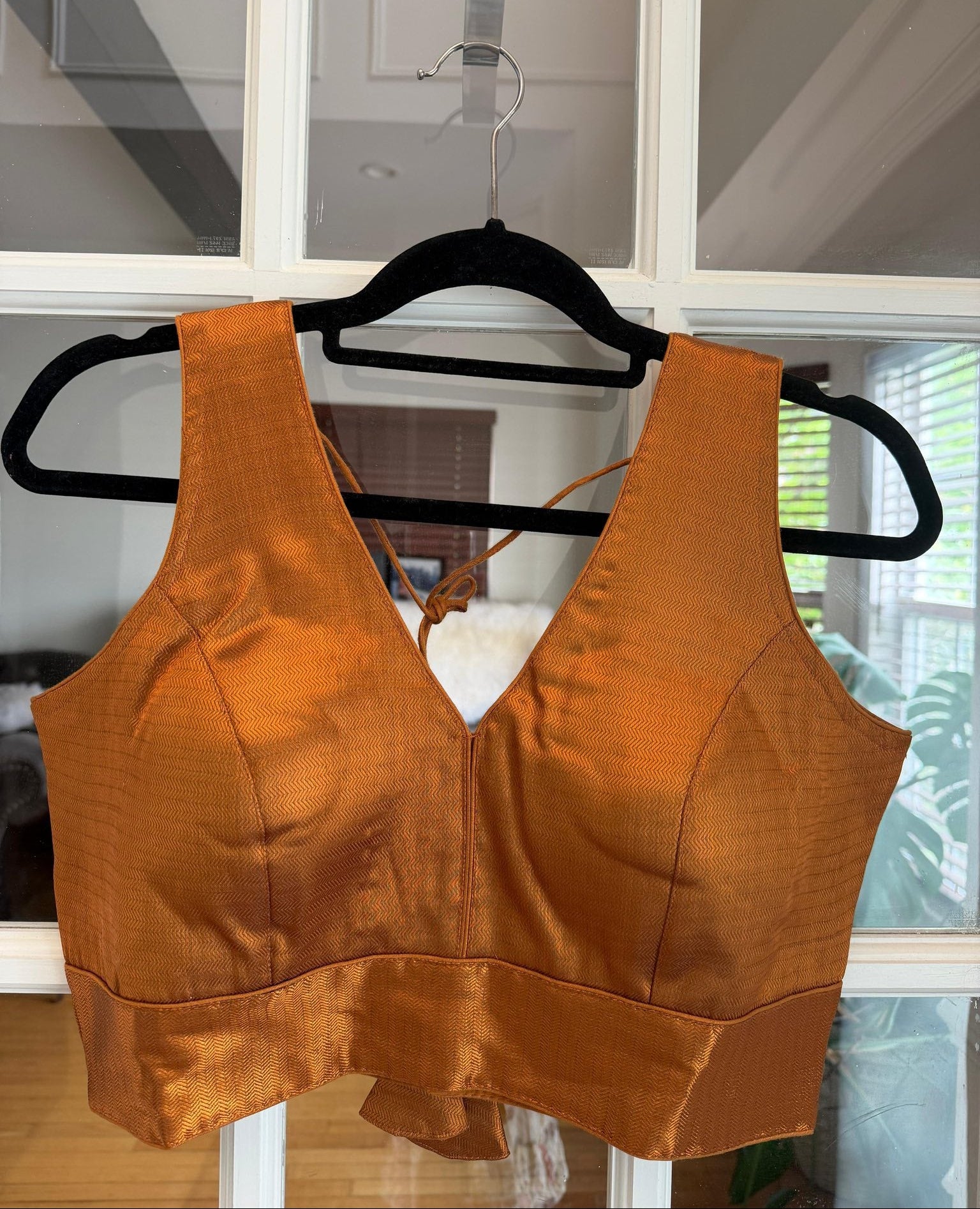 Deep Copper Banarasi Blouse