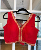 Scarlet Red Embroidered Blouse