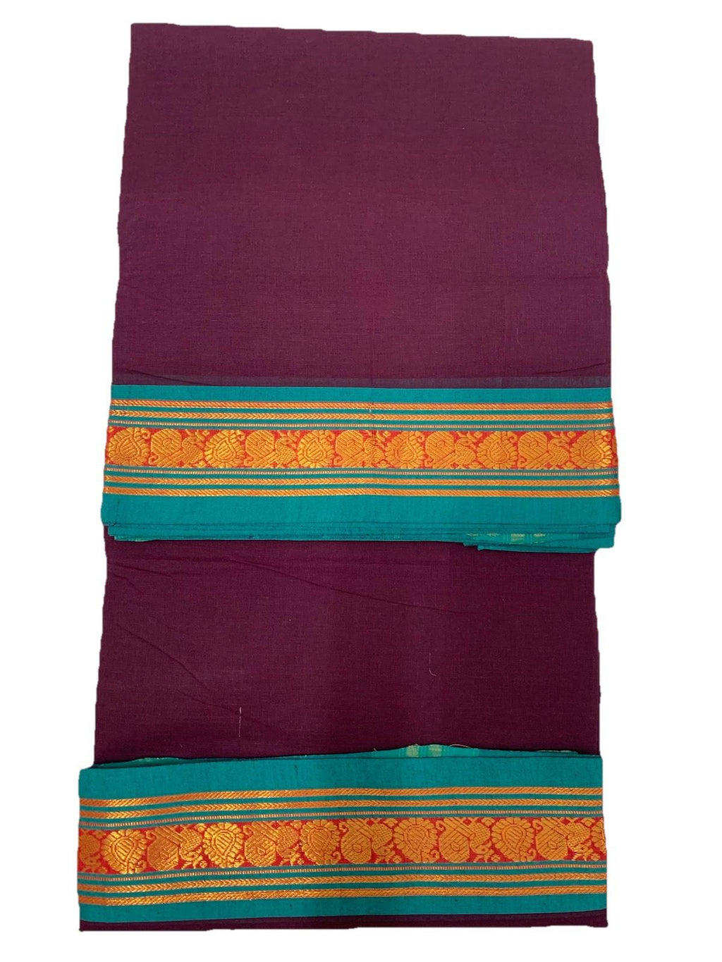 Deep Maroon Red Cotton Saree