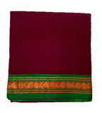 Maroon Red Cotton Saree