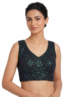 Sleeveless Sequined Blouse