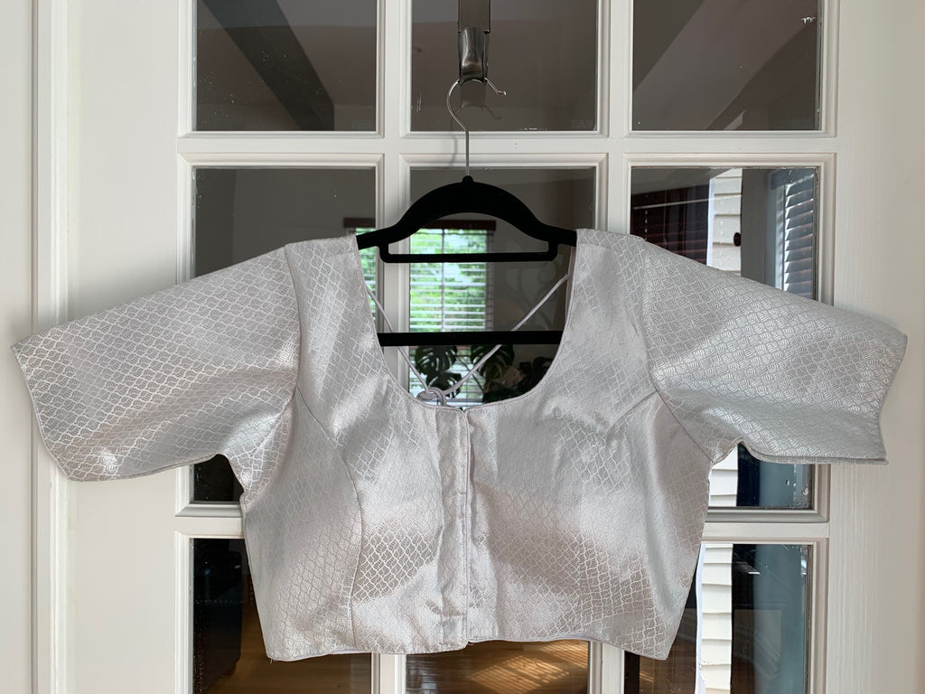 Banarasi Silver Blouse (More Designs Available)