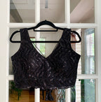 Cocktail Party Black Sequined Blouse