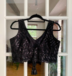 Cocktail Party Black Sequined Blouse