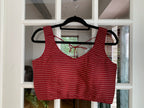 Striped Maroon Red Blouse