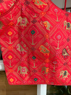 Checkered Patola Design Banarasi Blouse