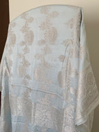 Powder Blue Banarasi Mashru Silk Saree