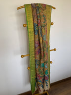 Beige Pen Kalamkari Silk Dupatta