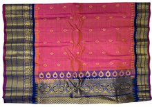 Load image into Gallery viewer, Deep Peach and Yellow Dual Tone Gadwal Silk Saree