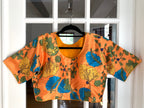 Floral Printed Blouse with Handwork