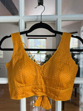 Load image into Gallery viewer, Mustard Yellow Banarasi Blouse