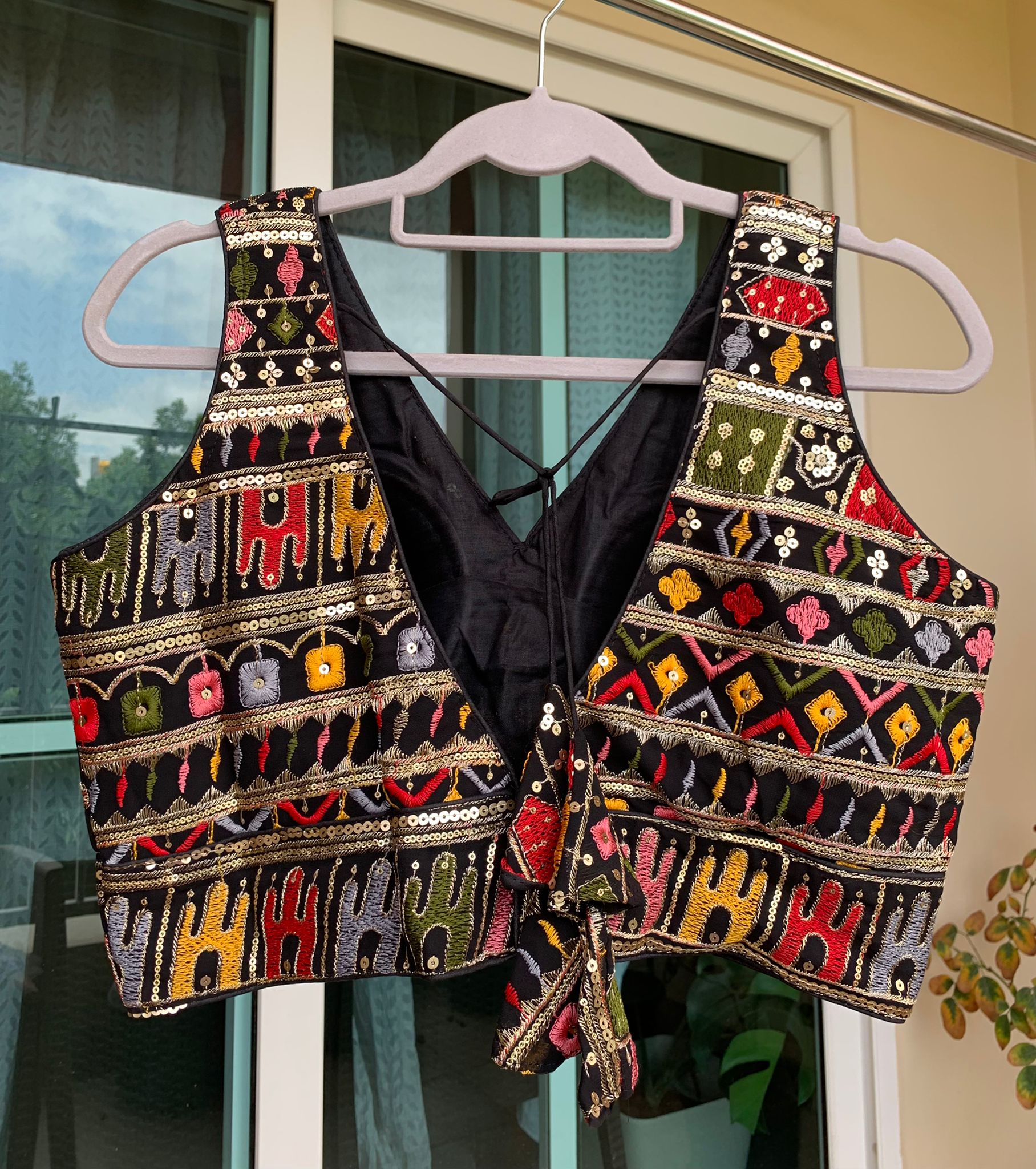 Embroidered Blouse with Sequin Work