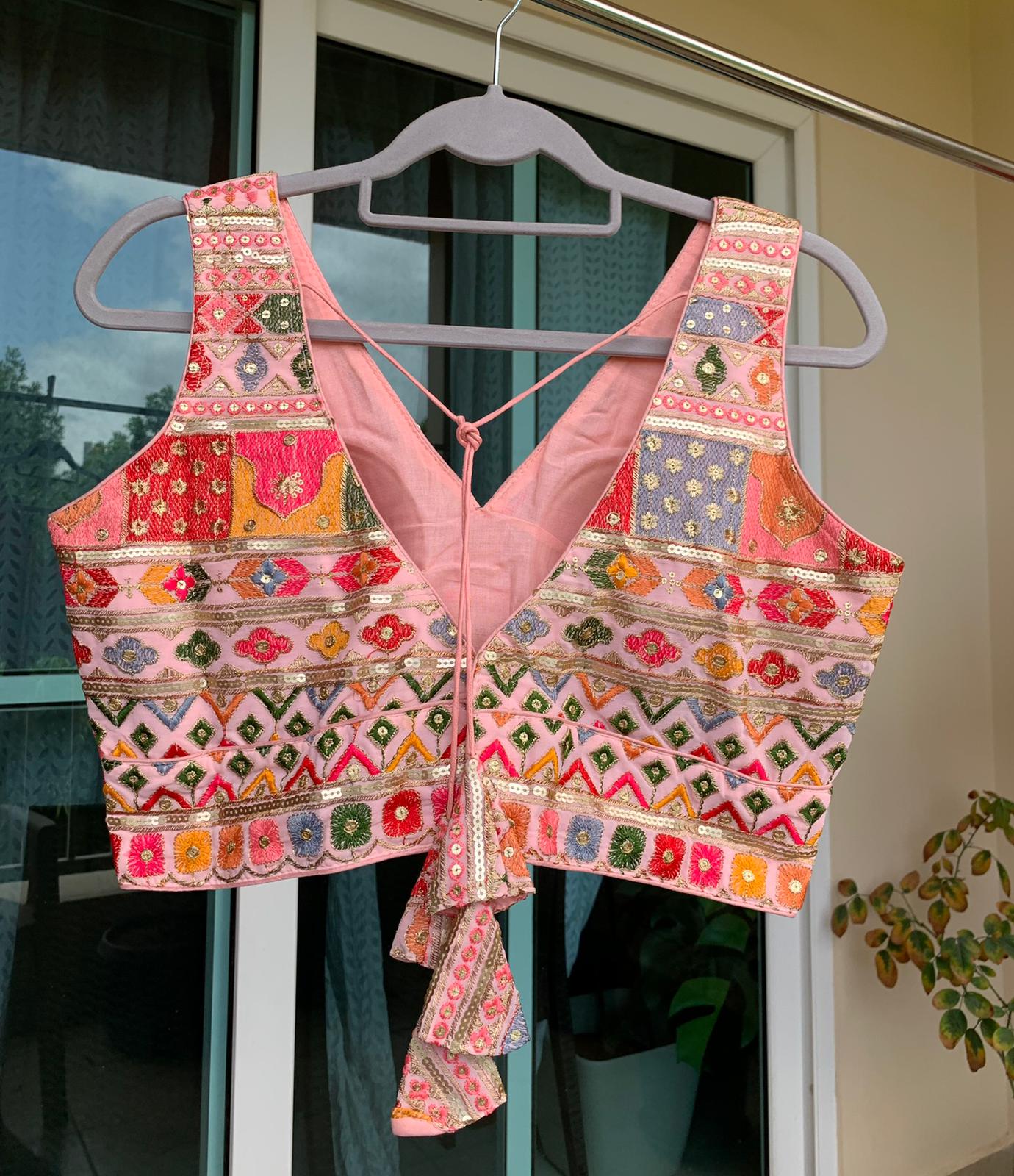 Embroidered Blouse with Sequin Work