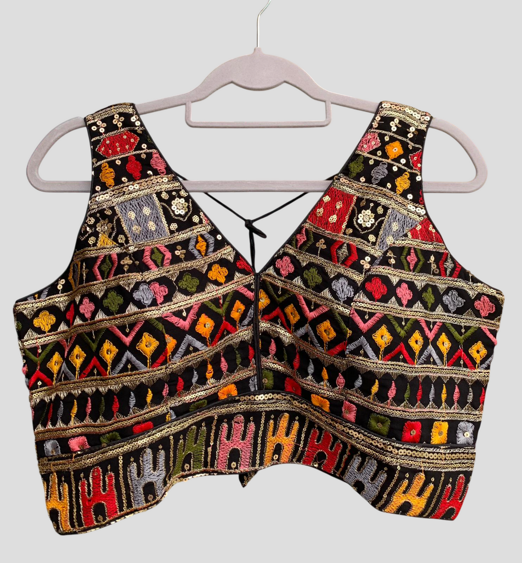 Embroidered Blouse with Sequin Work