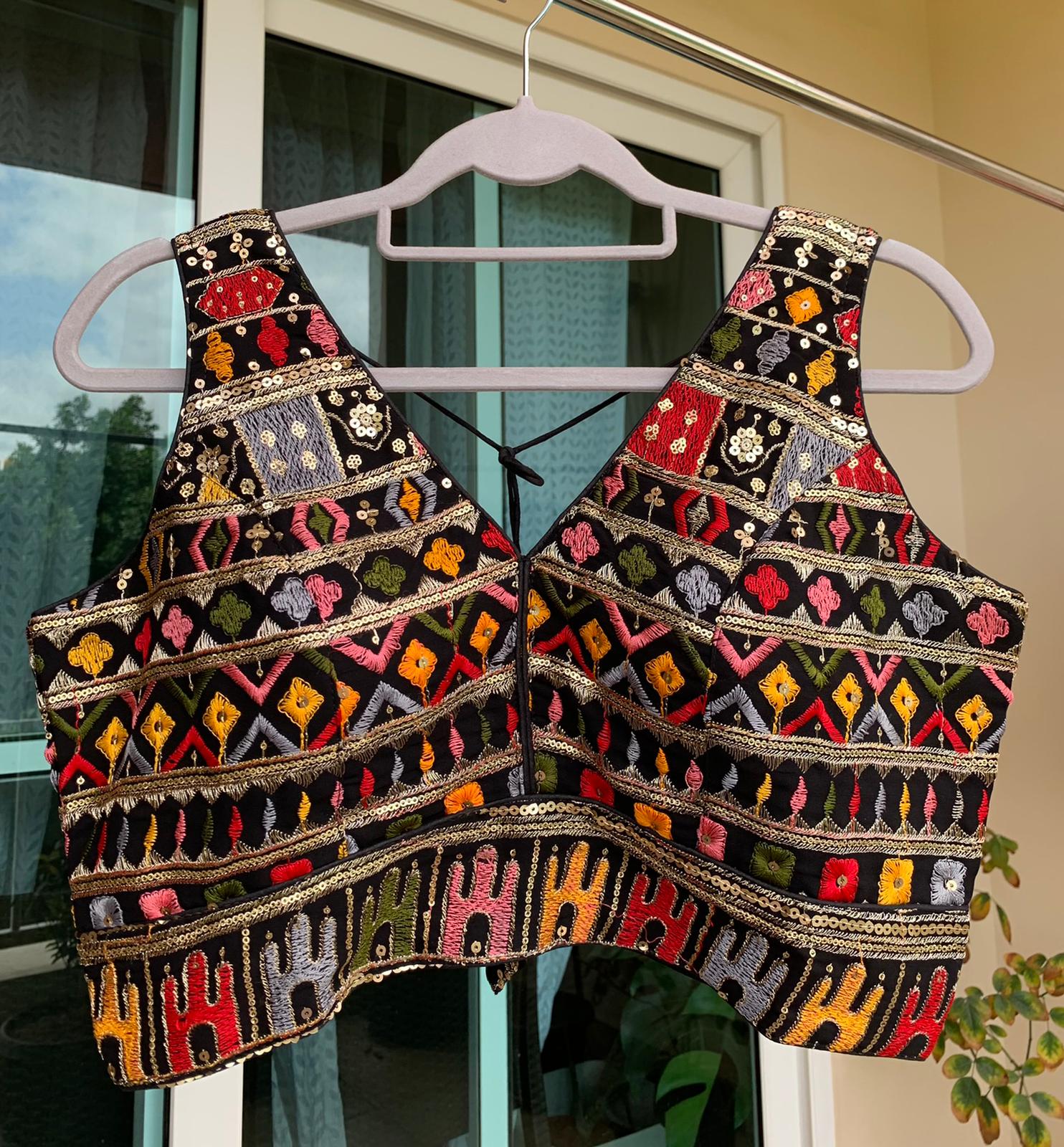 Embroidered Blouse with Sequin Work
