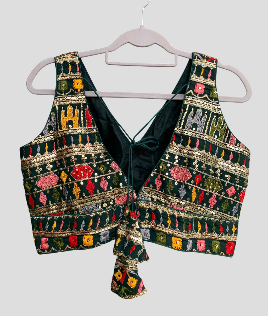 Embroidered Blouse with Sequin Work