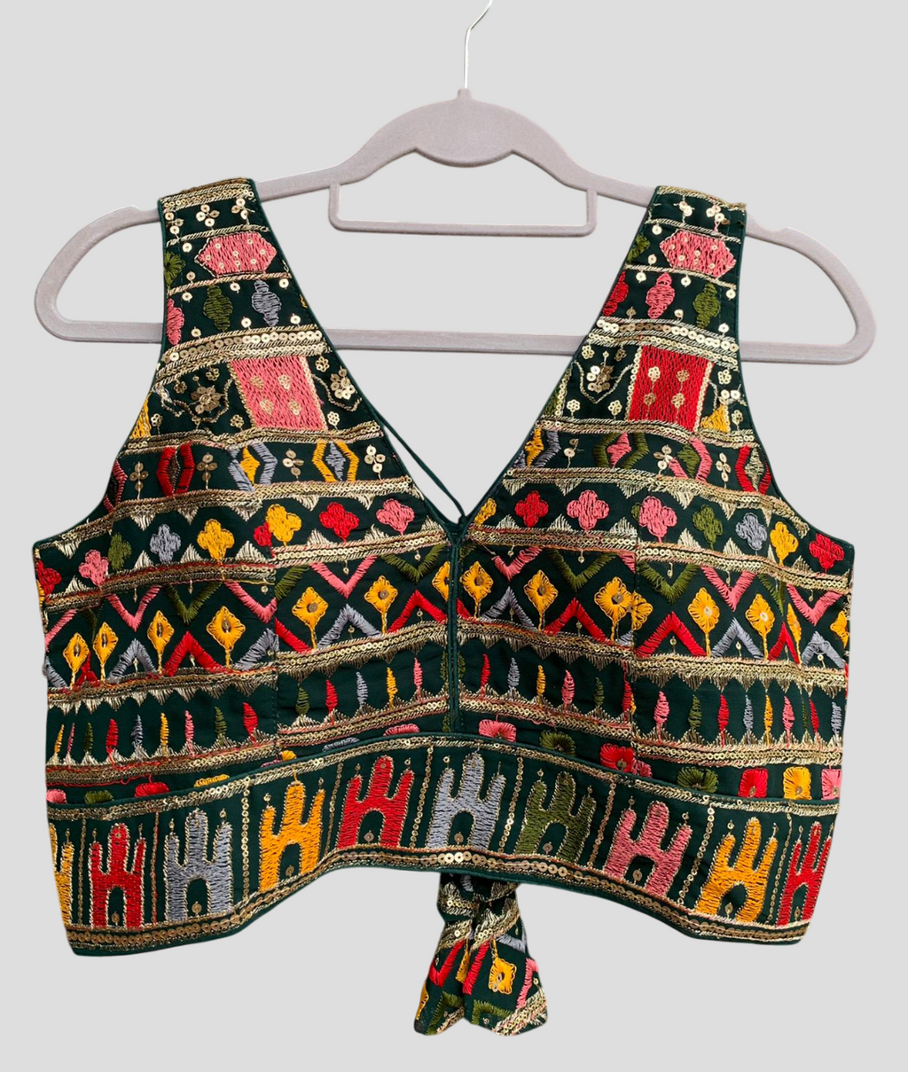 Embroidered Blouse with Sequin Work