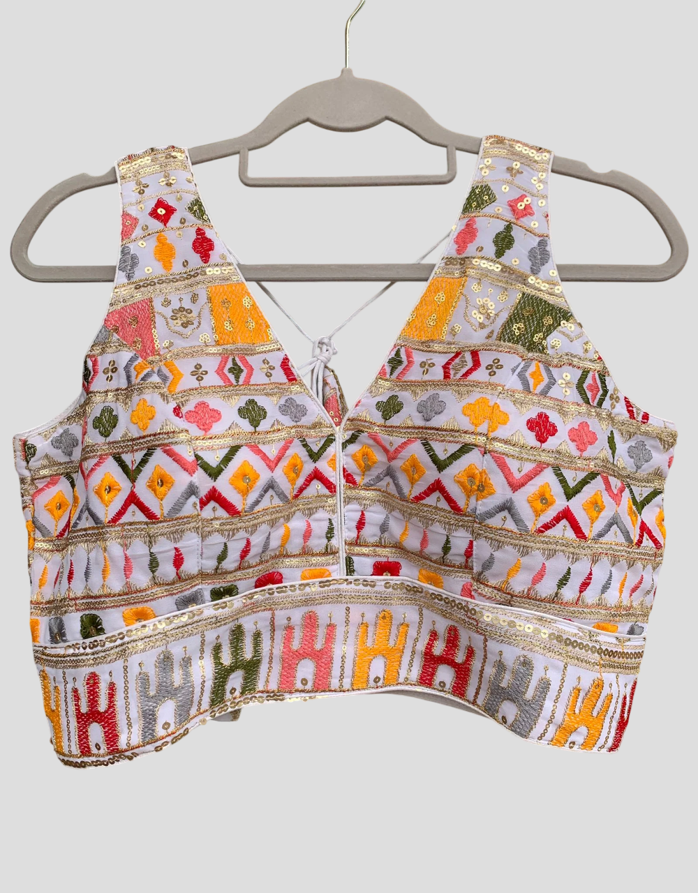 Embroidered Blouse with Sequin Work