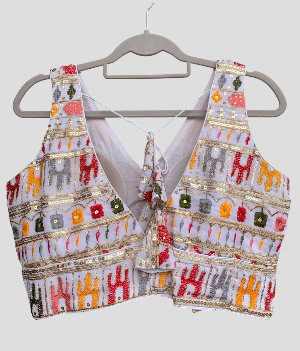 Embroidered Blouse with Sequin Work