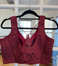 Load image into Gallery viewer, Striped Maroon Blouse