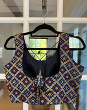 Load image into Gallery viewer, Navy Blue Bandhani Design Blouse