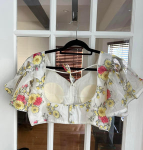 Off White Floral Blouse