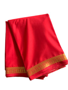 Scarlet Red Mysore Silk Saree