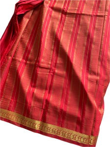 Scarlet Red Mysore Silk Saree