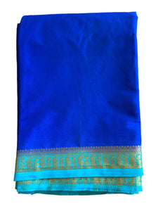 Electric Blue Mysore Silk Saree