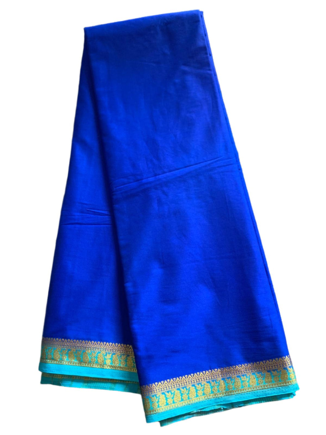 Electric Blue Mysore Silk Saree