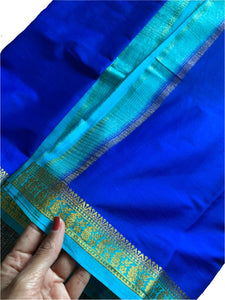 Electric Blue Mysore Silk Saree