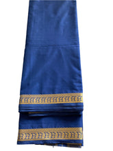 Load image into Gallery viewer, Navy Blue Mysore Silk Saree