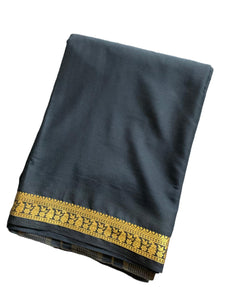 Cocktail Black Mysore Silk Saree