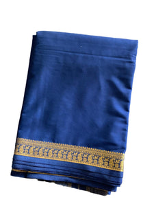 Navy Blue Mysore Silk Saree