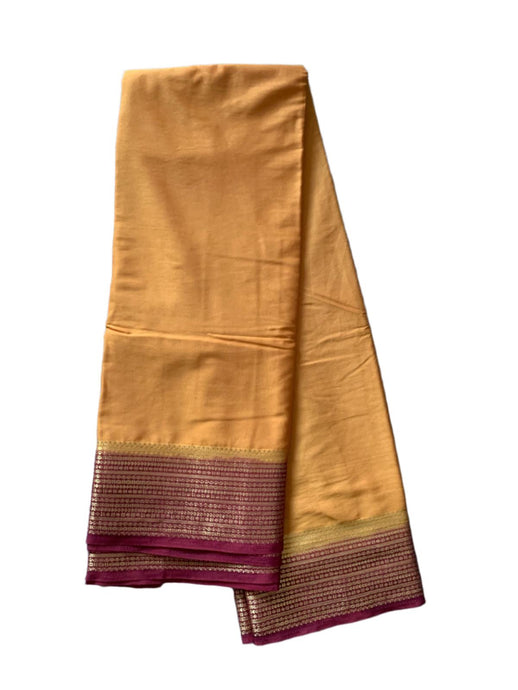 Golden Yellow Mysore Silk Saree