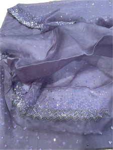 Lavender Designer Saree