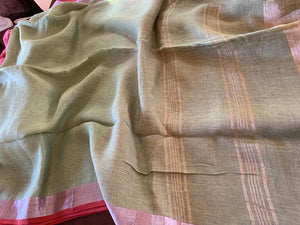 Light Green Linen Saree