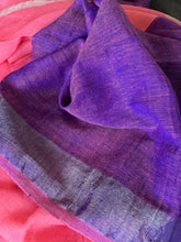 Load image into Gallery viewer, Cotton Candy Pink and Purple Linen Saree