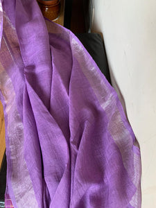 Lavender Linen Saree