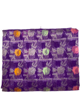 Load image into Gallery viewer, Violet Floral Faux Organza Silk Saree