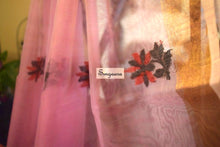 Load image into Gallery viewer, Pink Organza Silk Saree