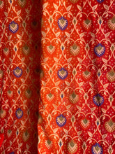 Load image into Gallery viewer, Red and Orange Banarasi Chiffon Georgette Silk Saree