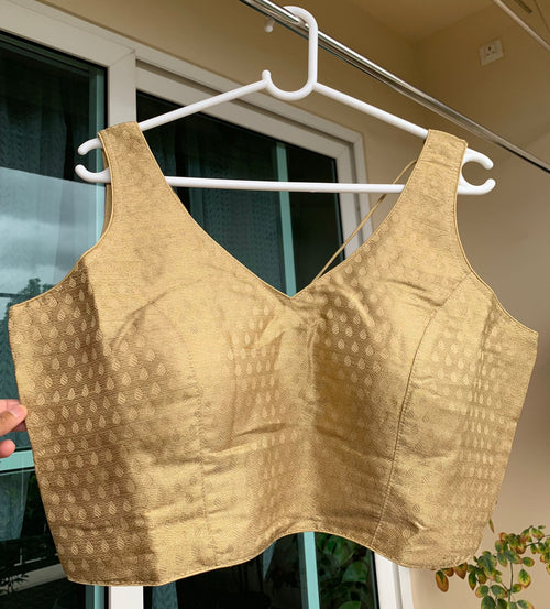 Banarasi Muted Gold Blouse