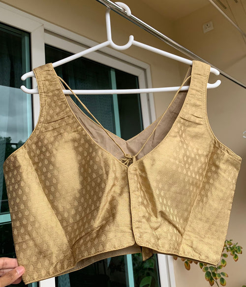 Banarasi Muted Gold Blouse