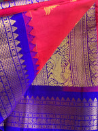 Lovely Pink Gadwal Handloom Silk Saree