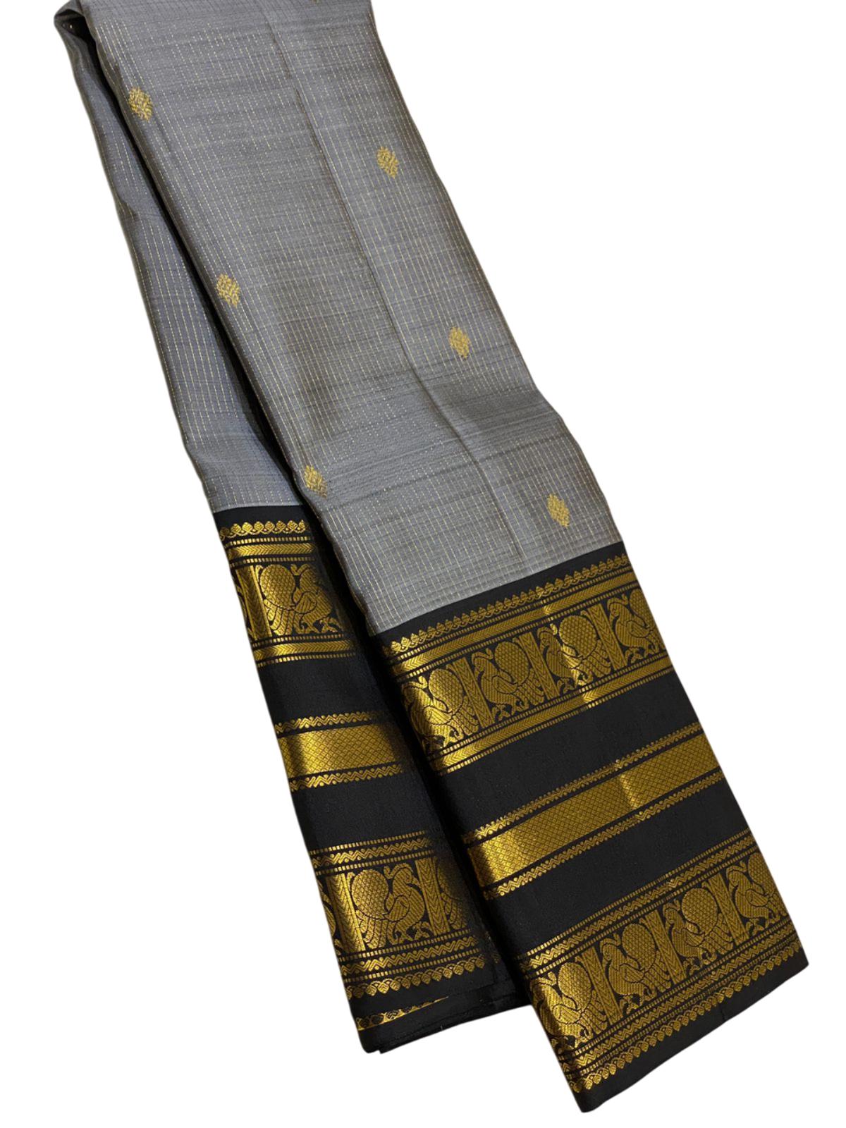 Wedding Kanchipuram Silk Saree Traditional South Indian Sari Partywear Ethnic Outfit for Women Kanjeevaram Sari with 2gm Zari [COPY]