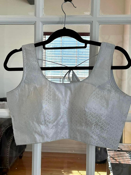 Banarasi Silver Blouse (More Designs Available)